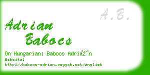 adrian babocs business card